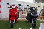 Nhiều mẫu xe Yamaha trưng bày tại triển lãm Auto Expo 2014.