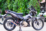 Satria F150 đen xám của biker Việt