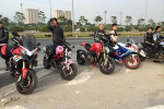 Ducati màu hồng của nữ Biker tham gia Đoàn Môtô Hà Nội