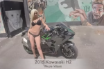 Kawasaki Ninja H2R khiêu gợi cùng người mẫu...