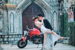 Bộ ảnh cưới tuyệt đẹp của cặp đôi Hà Thành bên Ducati Monster 821