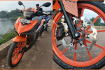 Exciter 150 độ đơn giản với sắc cam nổi bật của biker Bình Định