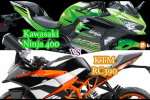 So sánh Kawasaki Ninja 400 2018 và KTM RC390