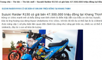 Suzuki Raider R150 chính hãng giá 47,5 triệu đồng