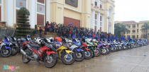 Khoảng 200 chiếc Yamaha Exciter tụ họp ở Hà Nam