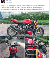 Mất xe Ducati đơn giản vì tin người...hic hic