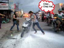 Cảnh báo chiêu thức báo cháy xe giả để cướp xe ở Sài Gòn