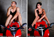 Khó đỡ với hình ảnh mỹ nam bắt chước mỹ nữ tạo dáng bên Ducati 1199