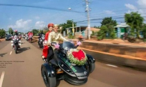 Chú rể cưỡi siêu 3 bánh Can-Am Spyder đi rước dâu tại Bình Phước