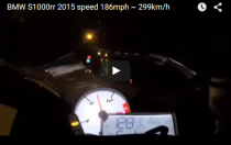 Siêu Môtô BMW S1000rr 2015 cán mốc 186mph ~ 299km/h trên cao tốc
