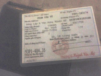 Tìm thân nhân: chiếc exciter 135 biển số 93P1-484.35, giấy tờ xe tên Phạm Văn Vỹ