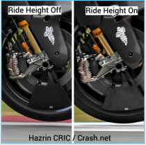 Thiết bị tăng, giảm chiều cao phuộc trước 'Front Ride Height Device' bị cấm sử dụng