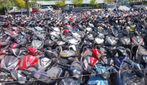Hàng trăm xe máy vi phạm tại Công an thành phố Vũng Tàu bị lãng quên