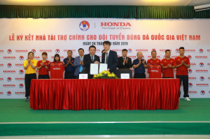Honda Việt Nam sẽ là nhà tài trợ chính cho các Đội tuyển Bóng đá Quốc gia