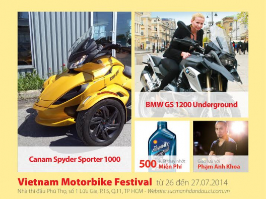 Miễn phí thay nhớt ''Shell Advance'' và được tặng vé xem moto GP tại Vietnam Motorbike Festival 2014
