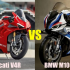 Ducati Panigale V4 R và BMW M1000RR trên bàn cân thông số